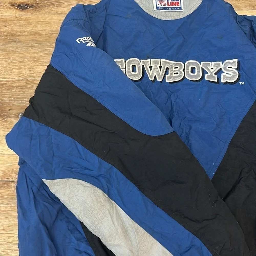 Vintage 90s Authentic Pro Line Dallas Cowboys Puffy Winter Jacket Coat large y2k